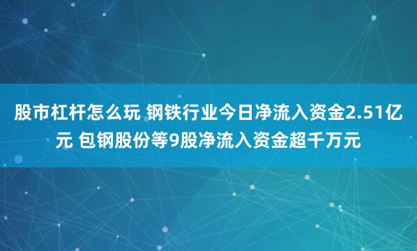 股市杠杆怎么玩 钢铁行业今日净流入资金2.51亿元 包钢股份等9股净流入资金超千万元