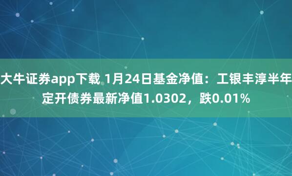 大牛证券app下载 1月24日基金净值：工银丰淳半年定开债券最新净值1.0302，跌0.01%